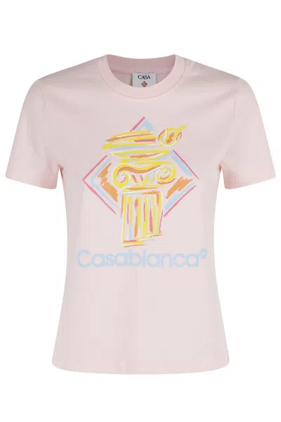 Casablanca Fitted T-shirt In Pink