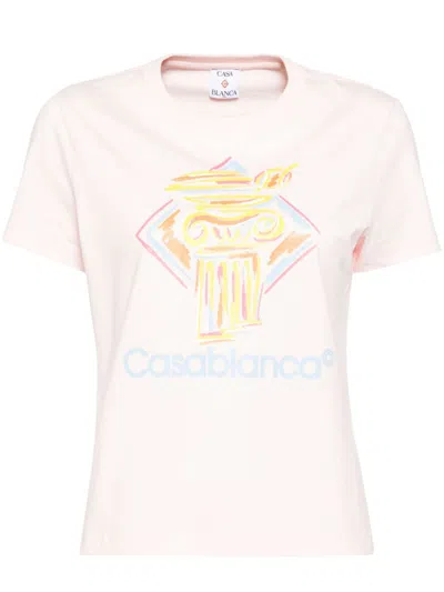 Casablanca Fitted T-shirt In Pink