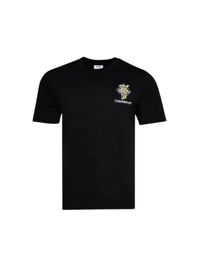 CASABLANCA CASABLANCA DIAMOND COLUMN PRINTED TEE BLACK