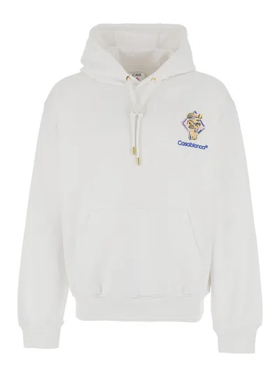 CASABLANCA WHITE COTTON SWEATSHIRT