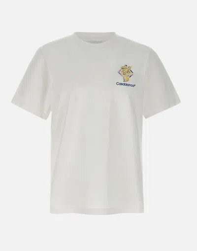 Casablanca Diamond Column White T Shirt For Men