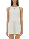 Casablanca Mini Logo Patch Baby Tank Top In White