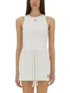 Casablanca Mini Logo Patch Baby Tank Top In White
