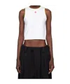 Casablanca White Pima Cotton Tank Top In White
