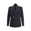 Casablanca Double-breasted Embellished Jacket In Black