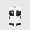 Casablanca Color-block Black Down Vest With Stand-up Collar In Black