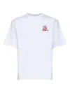 Casablanca Oversized T-shirt With Dragonfly Floral Print In White
