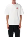 Casablanca Oversized T-shirt With Dragonfly Floral Print In White