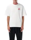 Casablanca Oversized T-shirt With Dragonfly Floral Print In White