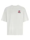 Casablanca Oversized T-shirt With Dragonfly Floral Print In Neutral