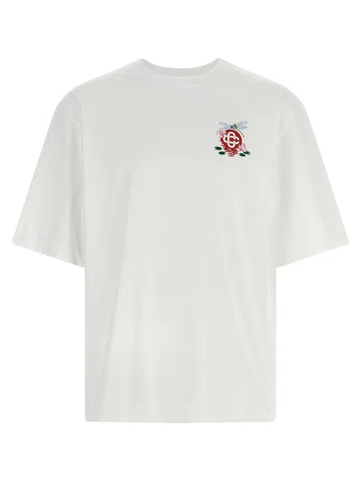 CASABLANCA DRAGONFLY FLORAL T-SHIRT