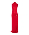 Casablanca Draped Maxi Dress In Red