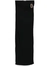 Casablanca Maxi Draped Skirt Black In Black