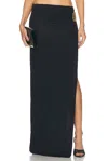 Casablanca Maxi Draped Skirt Black In Black
