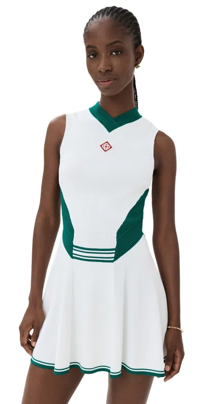 Casablanca Draped Tennis Dress In White