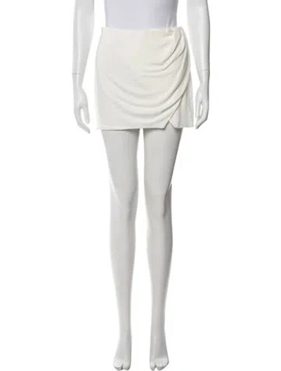Pre-owned Casablanca Draped Skirt Midi Length Skirt W/ Tags In White