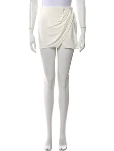 Pre-owned Casablanca Draped Skirt Mini Skirt W/ Tags In White