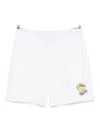 Casablanca Drawstring Graphic Shorts In White