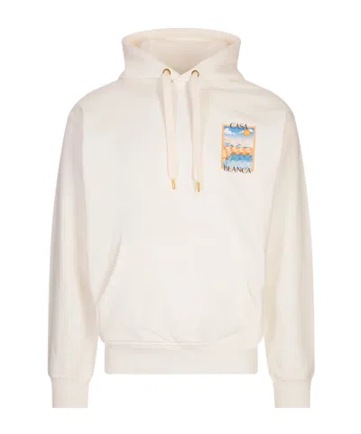 CASABLANCA DRAWSTRING HOODED SWEATSHIRT