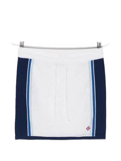 Casablanca Drawstring Mesh Skirt In Multi