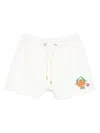 Casablanca Mascot Patch Fleece Shorts And Pockets In White