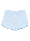 Casablanca Drawstring Pattern Shorts In Blue