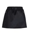 Casablanca Drawstring Patterned Mini Skirt In Black