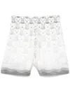 Casablanca Gray Silk Shorts With Logo