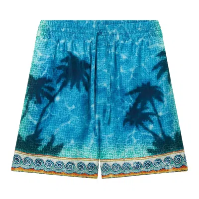 Pre-owned Casablanca Drawstring Shorts 'blue' | Men's Size L