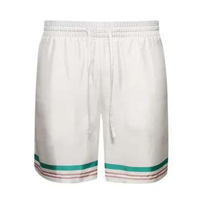 Pre-owned Casablanca Drawstring Shorts 'casa Way' | White | Men's Size S