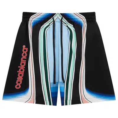 Pre-owned Casablanca Drawstring Shorts 'graphic Mountain' | White | Men's Size Xxl