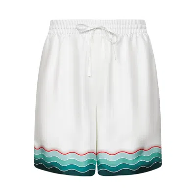 Pre-owned Casablanca Drawstring Shorts 'monogram Gradient' | Blue | Men's Size Xl