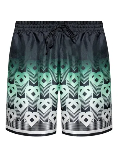 Casablanca Geometric Patterned Knee Length Shorts In Black
