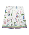 Casablanca Multicolor Pattern Silk Shorts In White