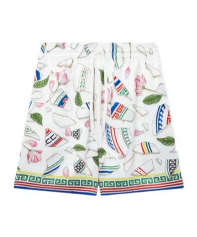 CASABLANCA CASABLANCA GRAPHIC PRINTED DRAWSTRING BERMUDA SHORTS