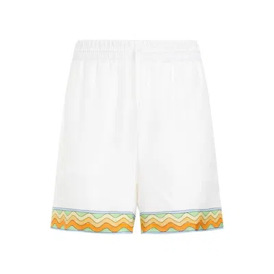 CASABLANCA CASABLANCA DRAWSTRING SILK SHORTS