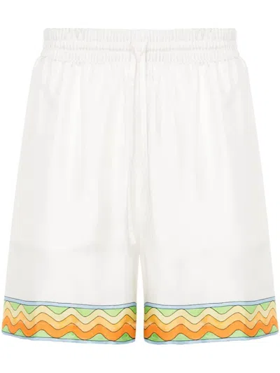 CASABLANCA CASABLANCA DRAWSTRING SILK SHORTS