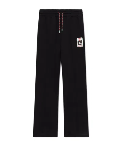 Casablanca Drawstring Waist Sweatpants In Black