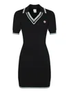 Casablanca Viscose Polo Shirt Dress In Black