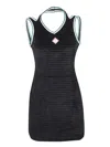 Casablanca Hippie Style Tennis Dress In Black