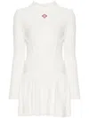 Casablanca White Boucle Bustier Tennis Minidress In White