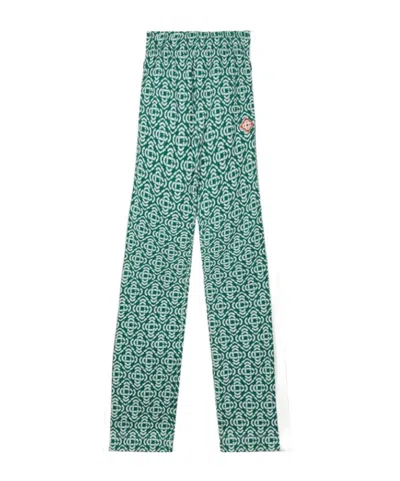 Casablanca Elastic Waist Casual Pants In Green