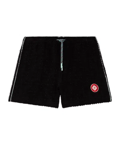 Casablanca Elastic Waist Shorts In Black
