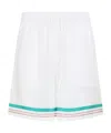 Casablanca Casa Way Drawstring-waist Track Shorts In White