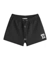 Casablanca Elastic Waist Shorts In Black