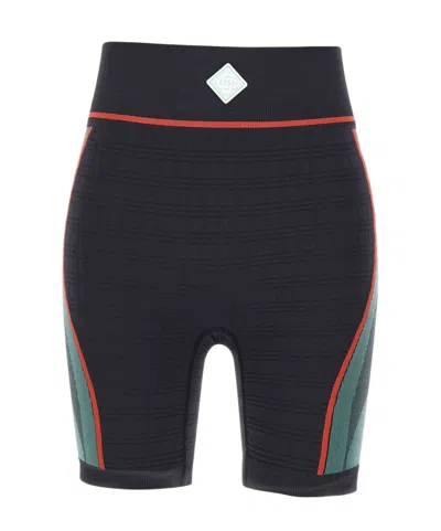 CASABLANCA RIBBED PANELLED CYCLING SHORTS