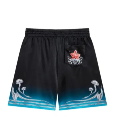Casablanca Blades Mushroom-print Shorts In Black