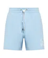 Casablanca Elastic Waist Shorts In Blue
