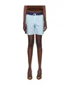 Casablanca Blue Pinstripe Laurel Track Shorts In Blue