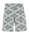 Casablanca Embroidered Stretch Jacquard Bermuda Shorts In Gray